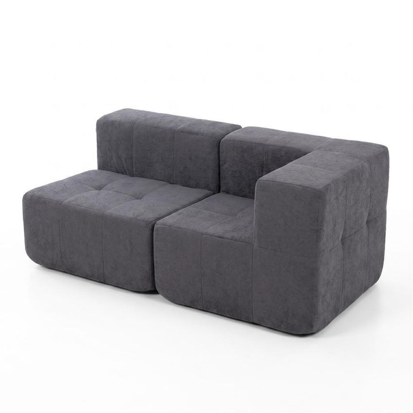 Sofá Modular Sync 2 Lugares Com Canto 172cm Titânio Kappesberg - imagem 3