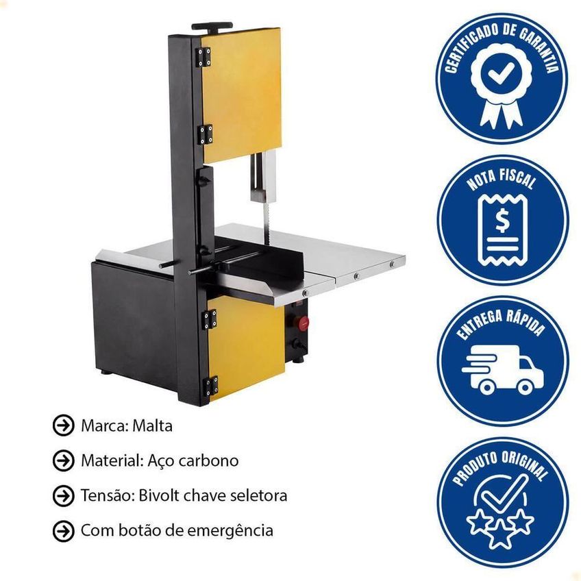 Serra Fita De Bancada Para Madeira 3105950 Volante Ferro Fundido 370w Bivolt Malta - imagem 5