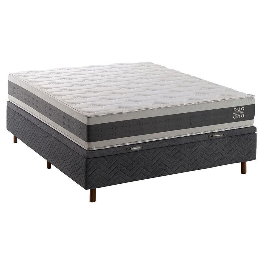 Colchão Casal Mola Ensacada Duo A Vácuo D28 Euro Pillow 138cmx188cm Cinza Kappesberg - imagem 5
