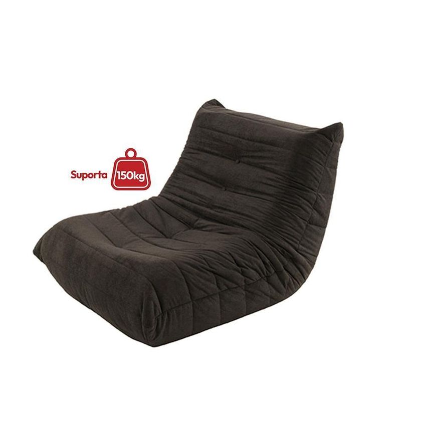 Poltrona Lounge 85cm A Vácuo Espumas D28 Boucle Marrom 1 Lugar 150kg Kappesberg - imagem 3