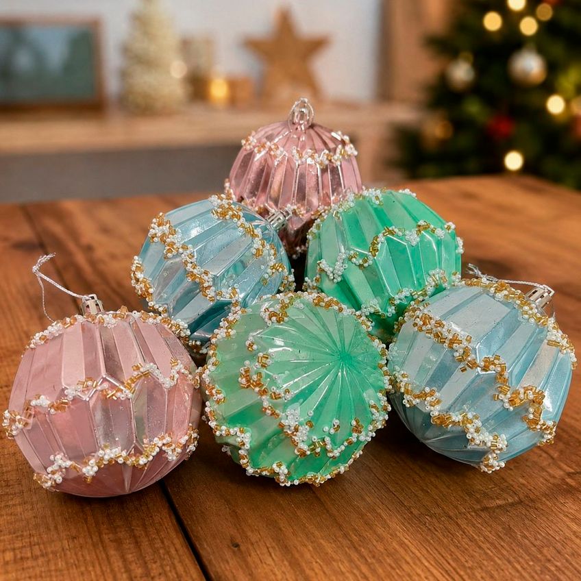 Bola Colorida Decoração Enfeite Árvore Natal 8cm Kit 24pçs - imagem 3