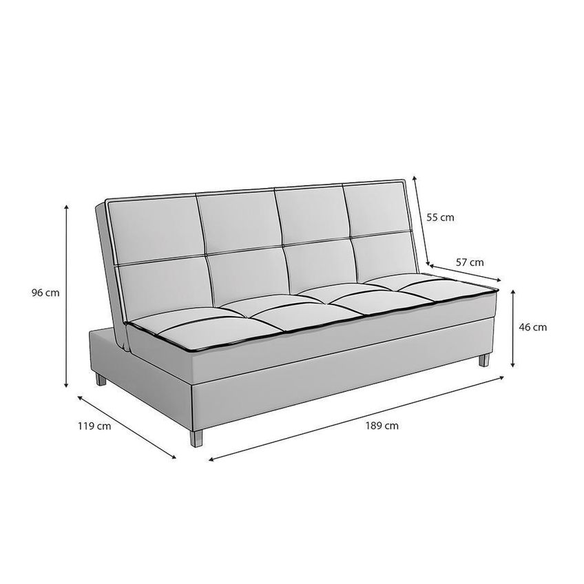 Sofá Cama Vision 2 Lugares Reclinável 185cm Suede Mescla Taupe Kappesberg - imagem 3