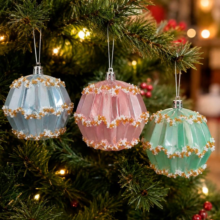 Bola Colorida Decoração Enfeite Árvore Natal 8cm Kit 24pçs - imagem 5