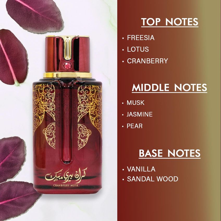 Água De Perfume Unissex Arabiyat Prestige Cranberry Musk 100ml - imagem 3