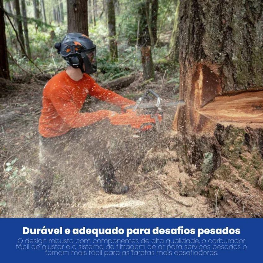 Motosserra A Gasolina 585 Profissional Para Cortes Pesados Uso Florestal Husqvarna - imagem 4