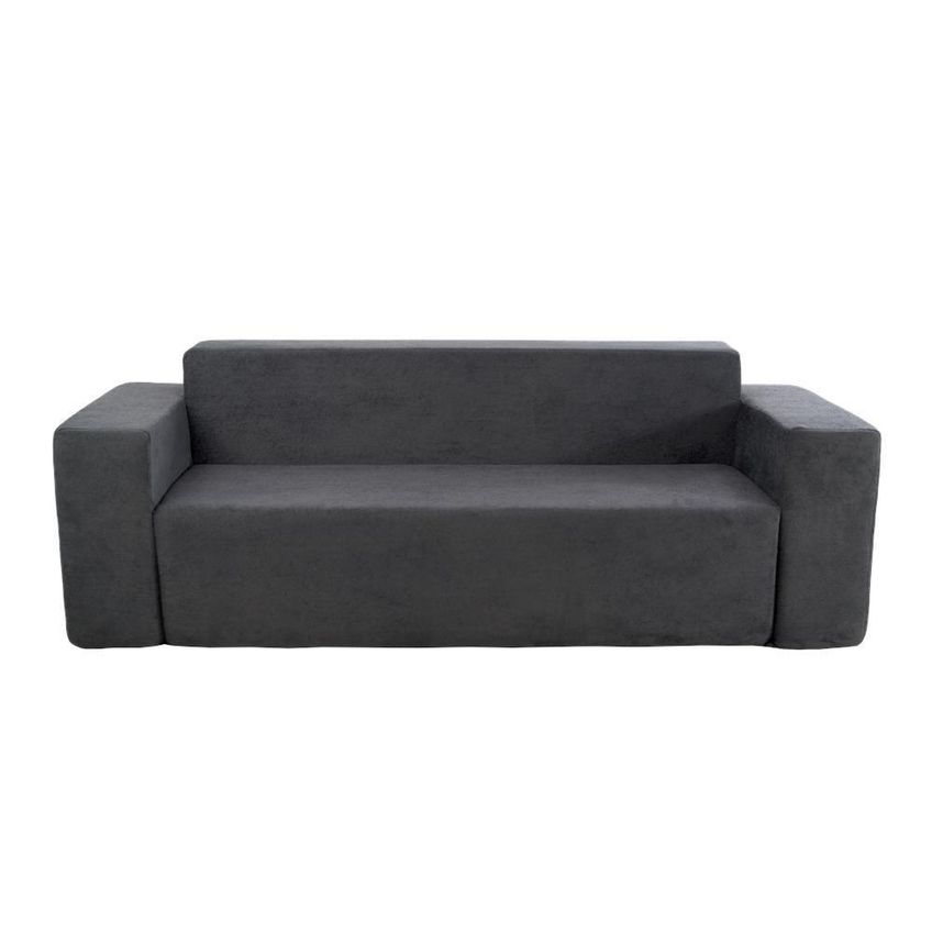 Sofá Sync 3 Lugares 236cm Titânio Boucle Linho Kappesberg Fixo D28 150kg - imagem 4