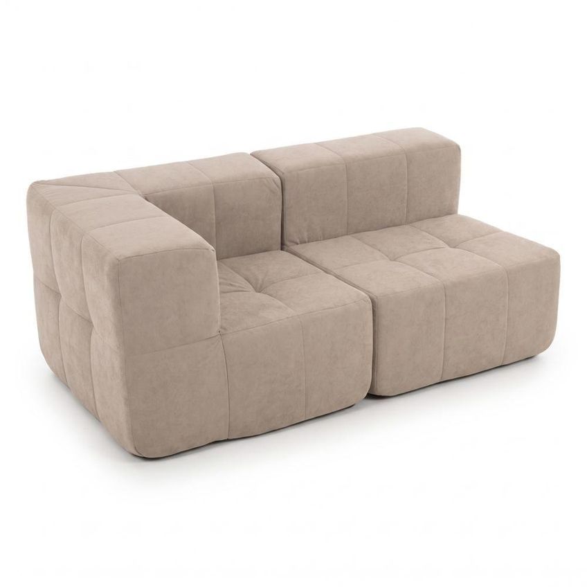 Sofá Modular Sync 2 Lugares 172cm Boucle Capuccino Bege Kappesberg - imagem 5