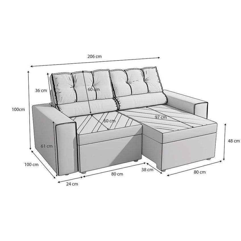 Sofá Domus 2 Lugares Retrátil E Reclinável 208cm Suede Mescla Taupe Kappesberg - imagem 4
