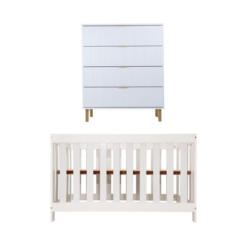 Quarto Bebê Berço Americano Bbi56 Dm239br Branco Ditália Móveis - imagem 4