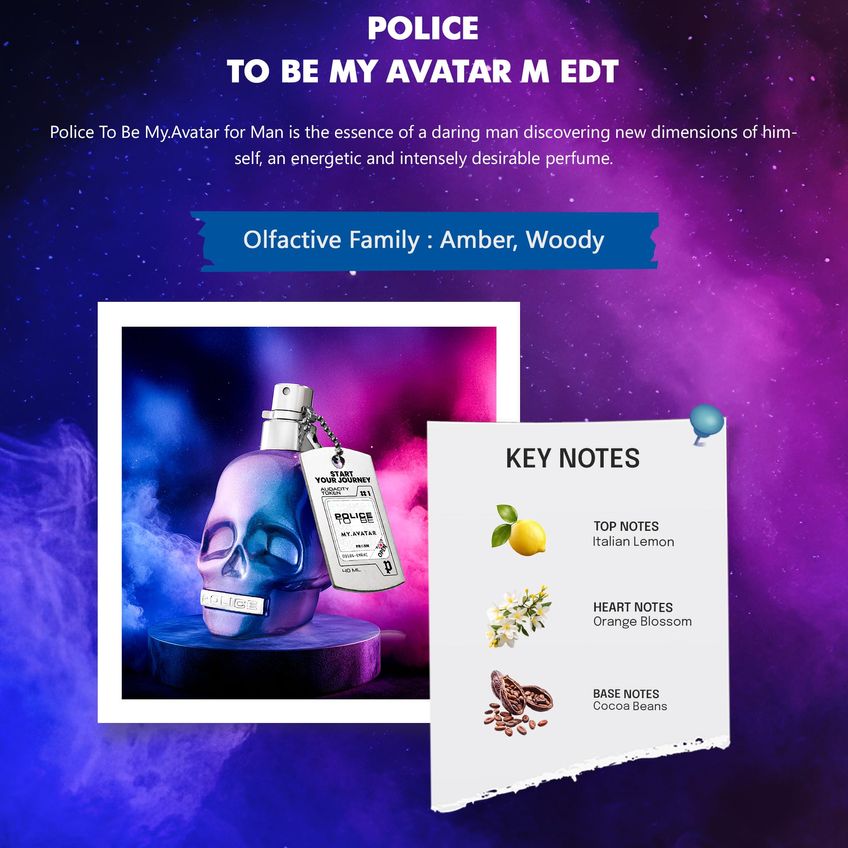 Perfume Police To Be My Avatar Eau De Toilette 40ml Para Homens - imagem 4