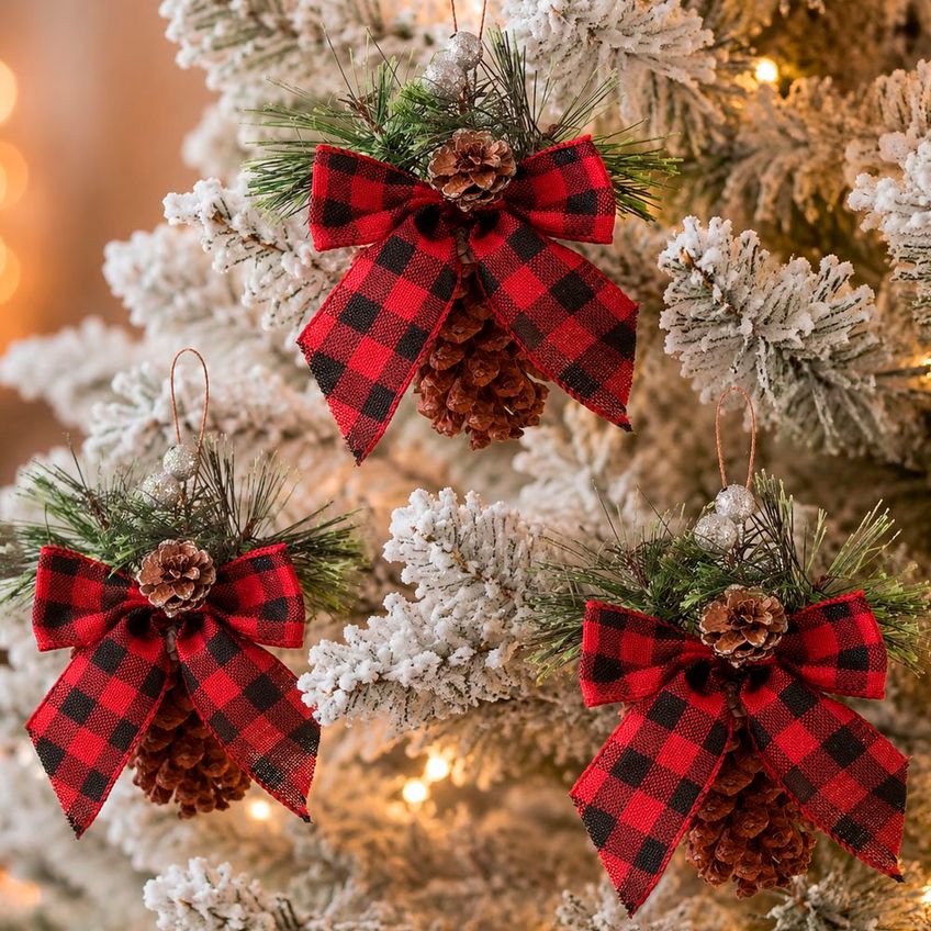 Pendente Pinhas Natural Árvore De Natal Decoração Kit 5pçs - imagem 4