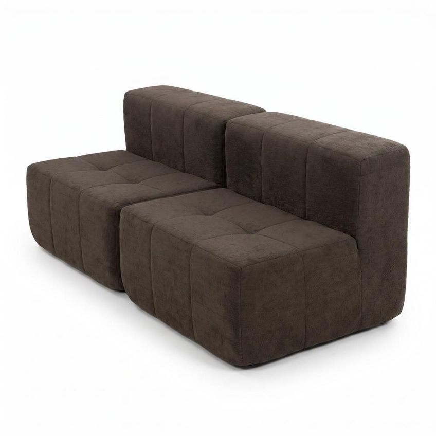 Sofá Modular Sync 2 Lugares 172cm Marrom Boucle Kappesberg - imagem 4