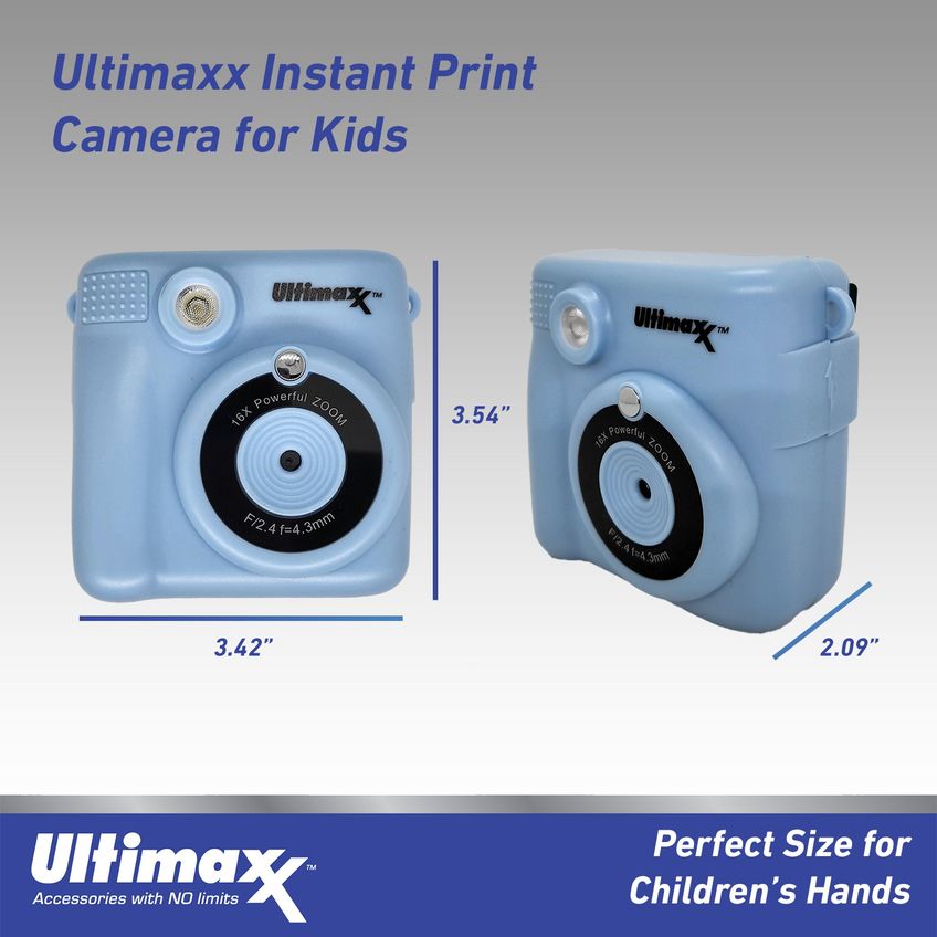 Câmera Digital Instantânea Ultimaxx Infantil Azul 3 Rolos 64 GB - imagem 4