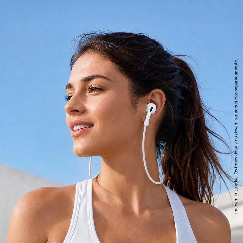 Cordão Antiqueda Magnético Xiaomi Para Fones Bluetooth Silicone Branco - imagem 3