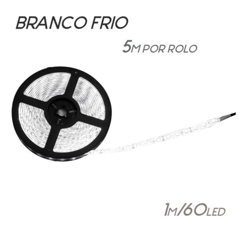 Fita Led Branco Frio 5 Metros 12v 5050-w Minimen - imagem 3