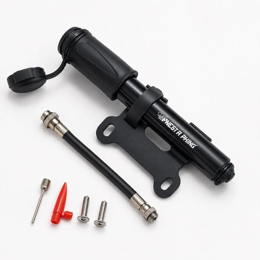Mini Bomba De Ar Bike 100 Psi Portátil Presta Schrader Bola Boia - imagem 5