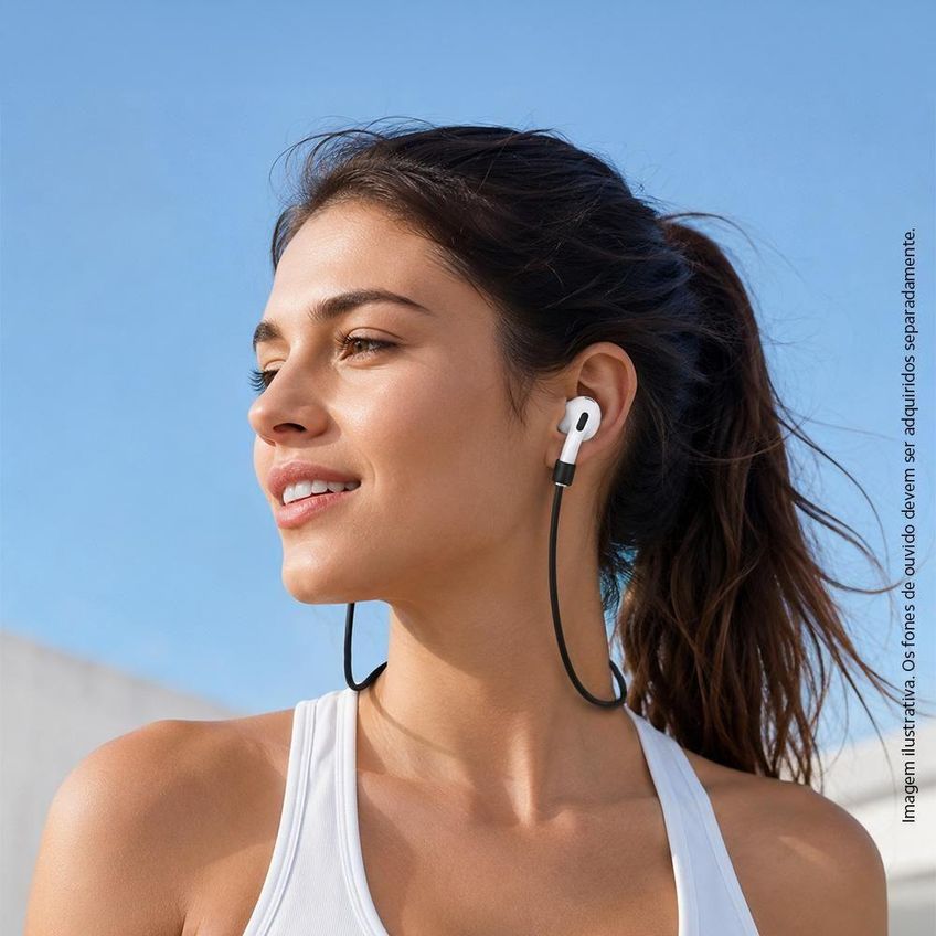 Cordão Antiqueda Magnético Xiaomi Para Fones Bluetooth Estilo Palito Silicone Preto - imagem 3