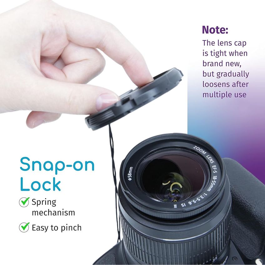 Tampa De Lente Camdesign 77 mm De Encaixe Rápido Para Dslr - imagem 3