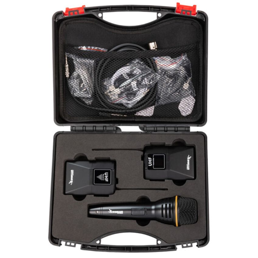 Kit De Microfone Sem Fio Ultimaxx Freelav Uhf Lavalier E De Mão - imagem 4