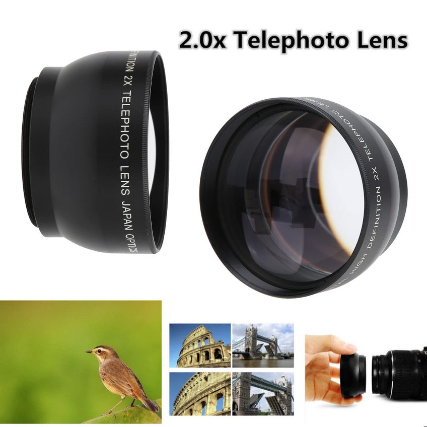 Lente Telefoto Acouto 49mm 2x Ampliação Preta - imagem 4