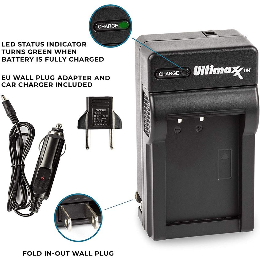 Carregador De Bateria Ultimaxx LP-E6 Travel Compatível Com Canon - imagem 3