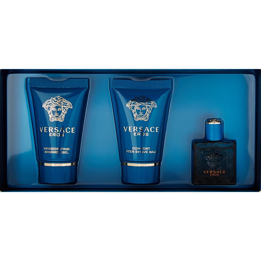 Conjunto De Presente Perfume Versace Eros De 3 Peças Para Homens - imagem 3
