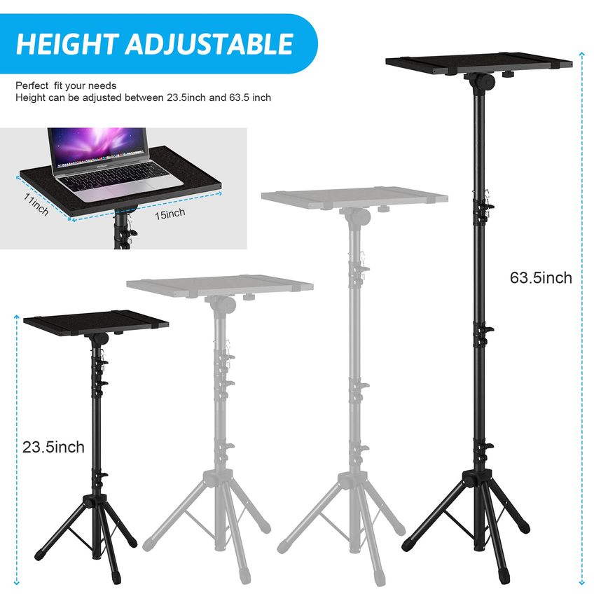Tripé De Suporte De Projetor Decosis Com Altura Ajustável 60-160 Cm - imagem 4