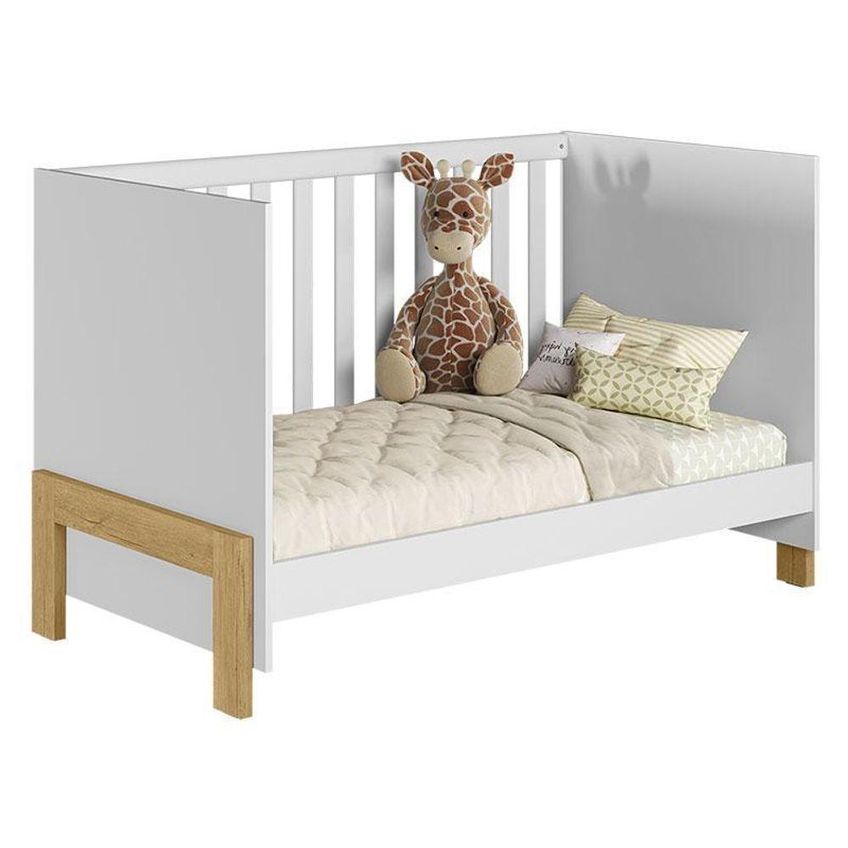Kit Berço Mini Cama Fantasia 6 Portas 4 Gavetas Mdp-mdf Branco Qmovi - imagem 5