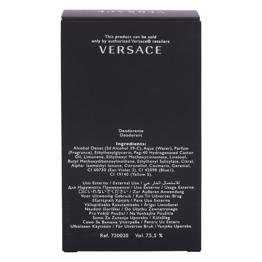 Spray Desodorante Perfumado Versace Pour Homme Para Homens 100ml - imagem 3