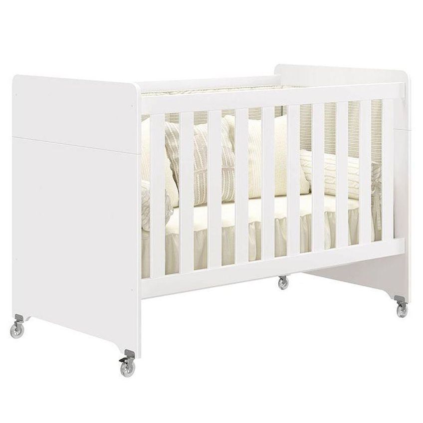Berço E Guarda Roupa Infantil Americano Evolution 4 Em 1 4 Portas 4 Gavetas Branco Móveis Henn - imagem 4
