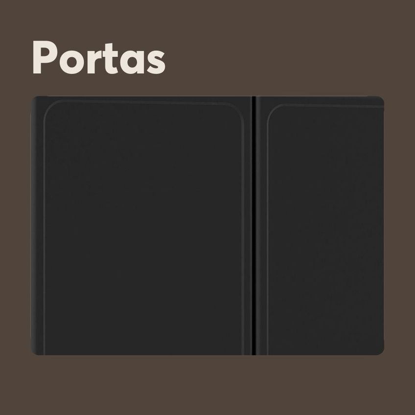 Armário Aéreo De Cozinha Em Aço Estilo 80cm 2 Portas Bertolini - imagem 4