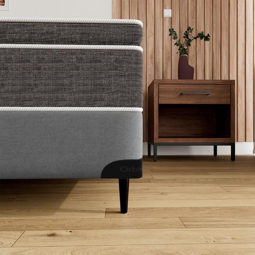 Cama Box Queen Iso 100 D33 Espuma Misto Courino Branco Ortobom - imagem 3