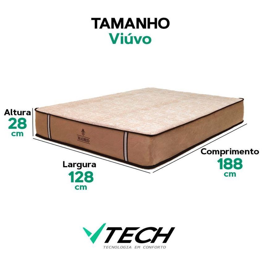Colchão Viúvo Molas Ensacadas Média Vtech - imagem 3
