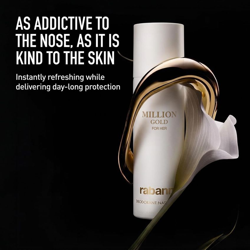 Desodorante Em Spray Rabanne Million Gold For Her 150 Ml - imagem 3