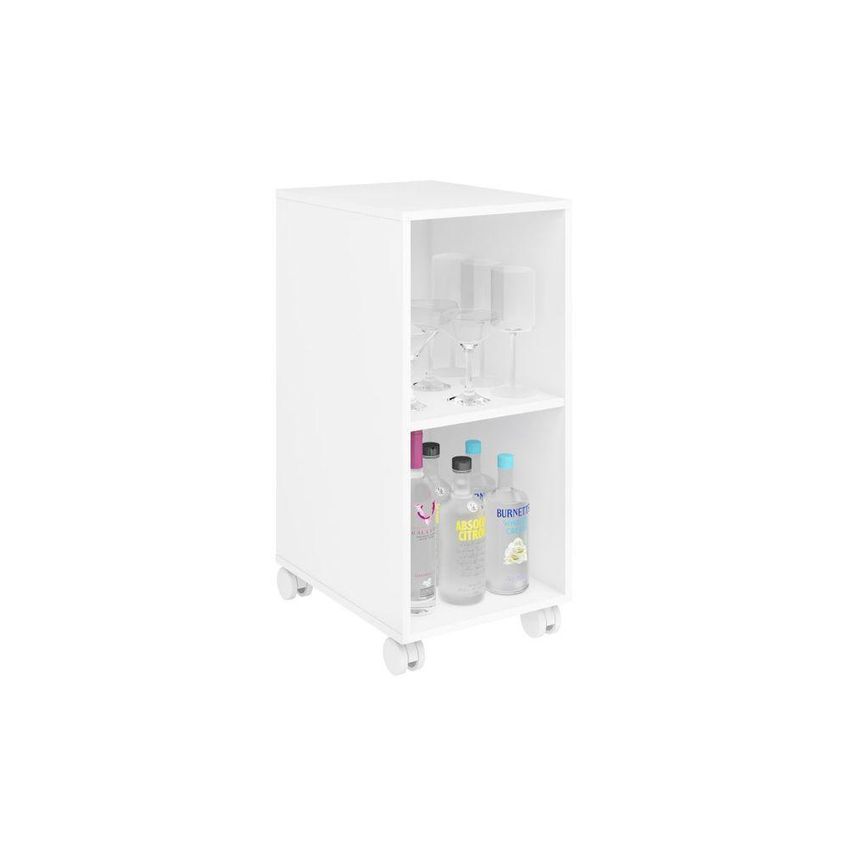 Balcão Multiuso 8193 Com 1 Porta 1 Prateleira 35cm Branco Com Rodízios Bertolini - imagem 4