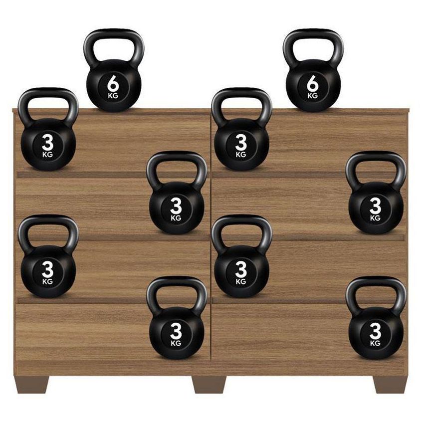 Cômoda 8 Gavetas Sintra Amêndola Touch Com Pés - Demóbile - imagem 3
