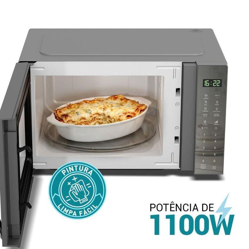 Micro-ondas De Bancada Philco Pmo31s 28l 1100w Tira Odor Prata 110v - imagem 3