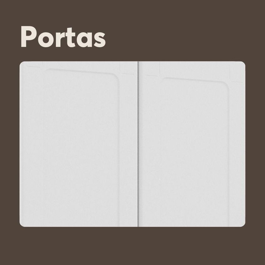 Cozinha Compacta Dona Maria 7 Portas Aço 245cm Branco Bertolini - imagem 3