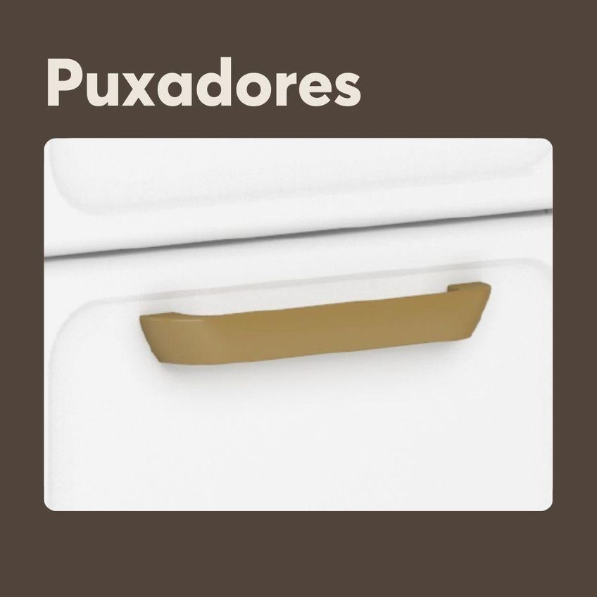 Armário Aéreo De Cozinha Em Aço Bella 7004 80cm 2 Portas Branco Bertolini - imagem 3