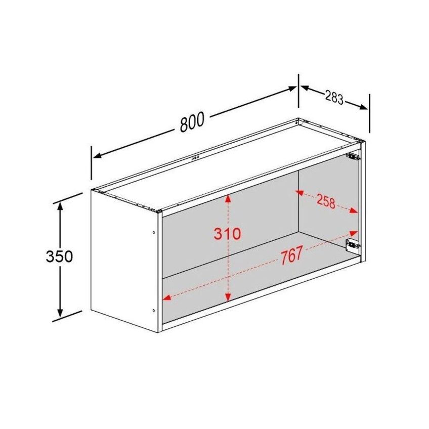 Armário Aéreo De Cozinha Em Aço Bella 7004 80cm 2 Portas Branco Bertolini - imagem 4