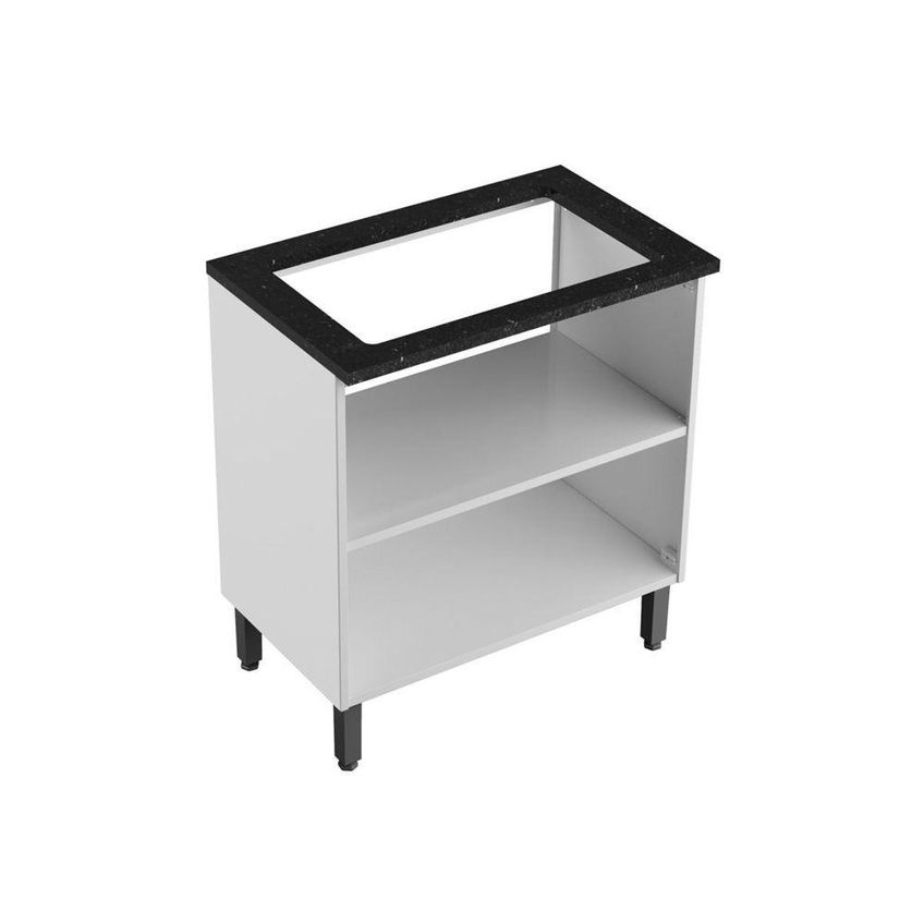 Balcão De Cozinha Para Cooktop Evidence 2 Portas Aço 80cm Branco Bertolini - imagem 5