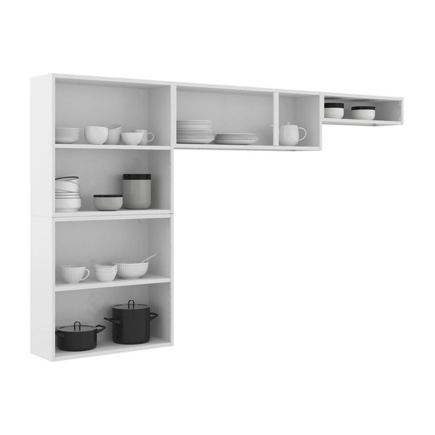 Cozinha Compacta Dona Maria 7 Portas Aço 245cm Preto Bertolini - imagem 5