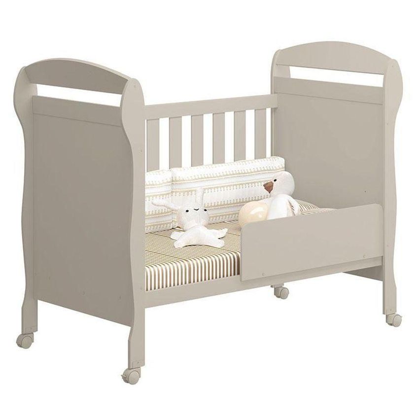Kit Berço Americano Danny Com Colchão E Cômoda Elfe Classic Mdf Areia Reller Móveis - imagem 3