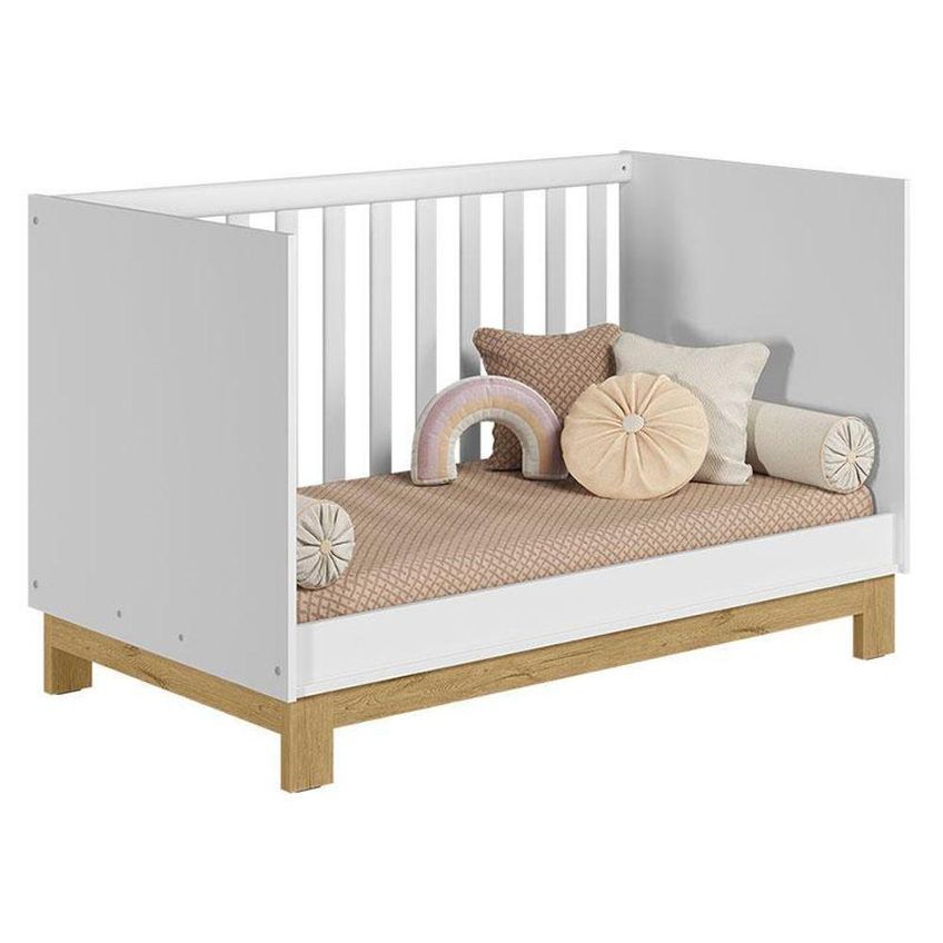 Kit Berço Americano Mini Cama Q Encanto Slim MDP Colchão Incluso Branco Qmovi - imagem 5