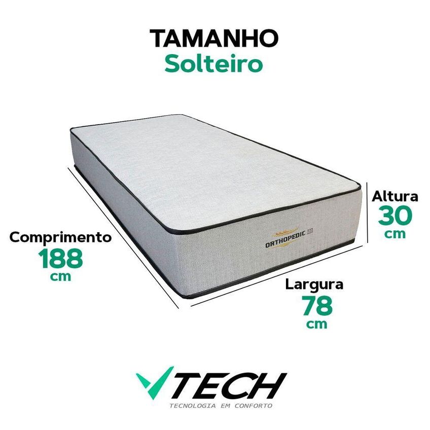 Colchão Solteiro Espuma D33 Extra Firme Vtech - imagem 5