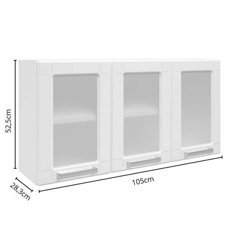 Cozinha Compacta Em Aço Multipla Conjmtp15 6 Portas 2 Gavetas Branco E Preto Bertolini - imagem 5