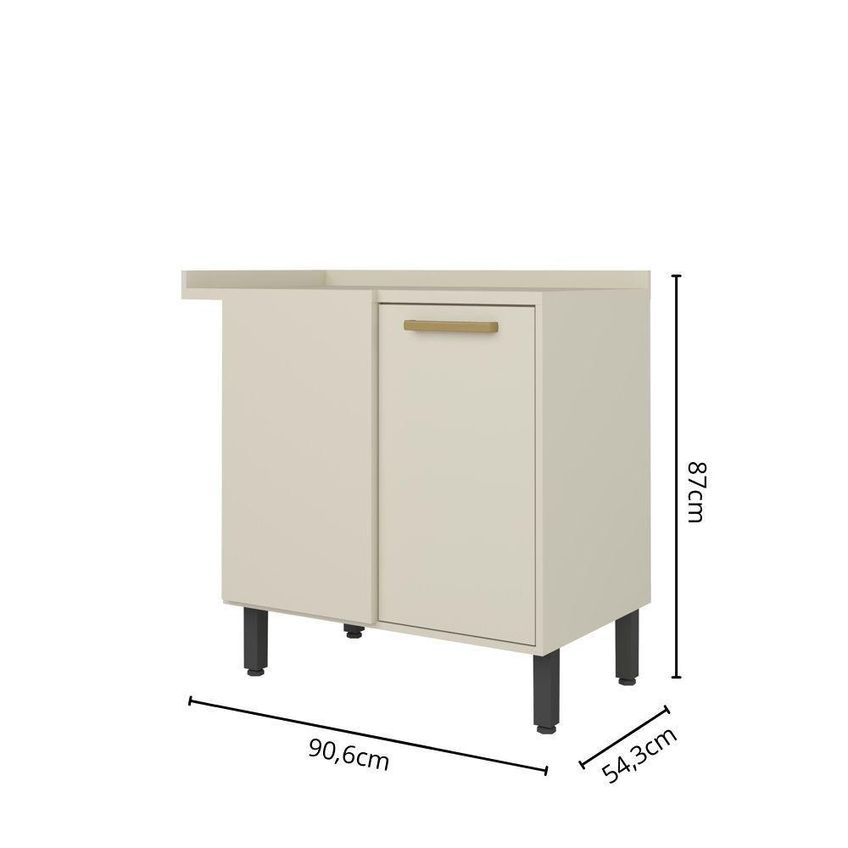Balcão De Cozinha De Canto Bossa Nova 1 Porta 90,6cm Arenas Bertolini - imagem 2