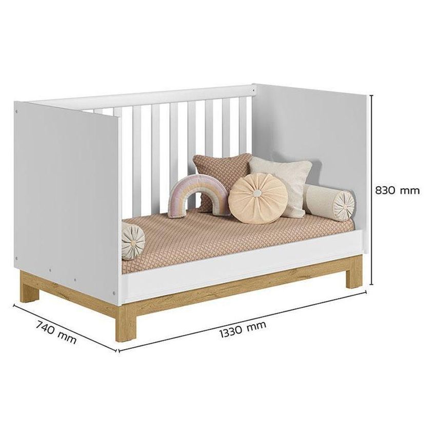 Conjunto Quarto Infantil Q Encanto Slim 4 Portas 4 Gavetas MDP Branco Qmovi - imagem 3