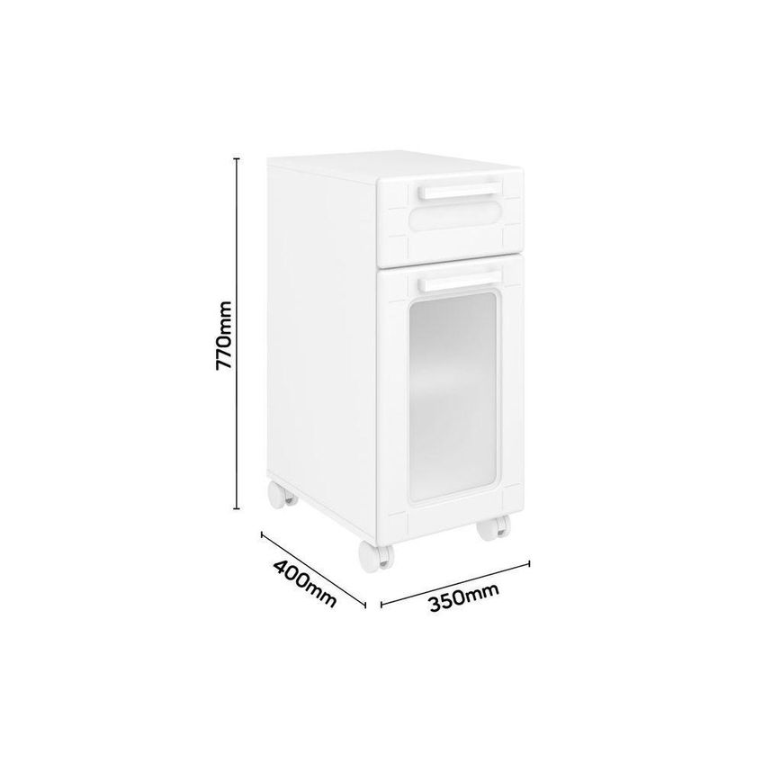 Balcão Multiuso 8194 1 Porta 1 Gaveta 35cm Branco Bertolini - imagem 3