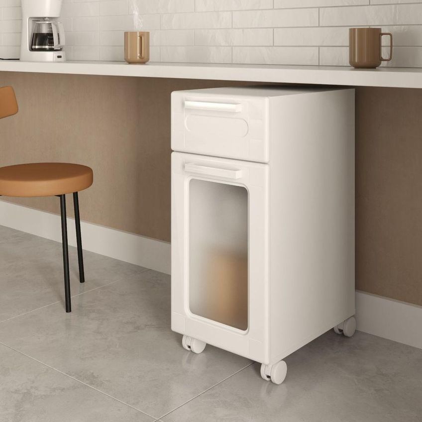 Balcão Multiuso 8194 1 Porta 1 Gaveta 35cm Branco Bertolini - imagem 4